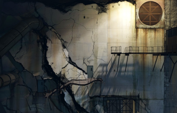 Здание старого завода, игра Portal 2