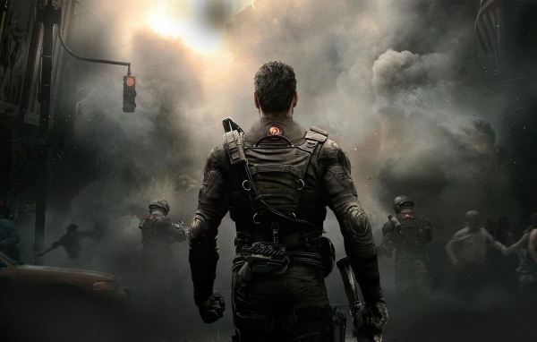 Персонаж игры Rainbow 6 Patriots смотрит на дым