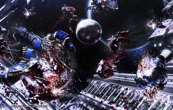 Погибшие солдаты в космосе, игра Warhammer 40000