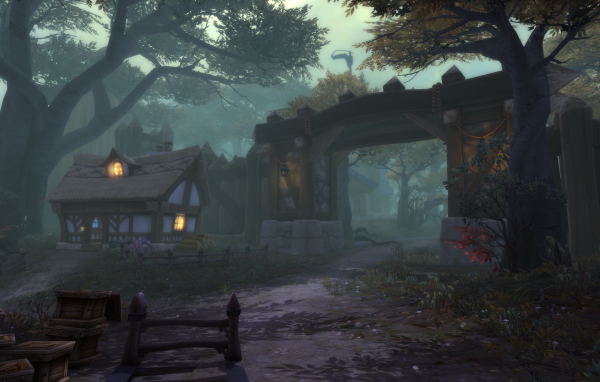 Ворота деревни в игре World of Warcraft Warlords of Draenor
