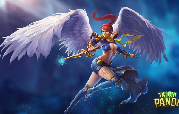 Девушка ангел из игры Taichi Panda