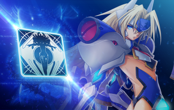 Девушка в доспехах в игре Blazblue