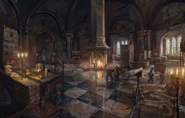 Интерьер здания в игре The Witcher 3 Wild Hunt