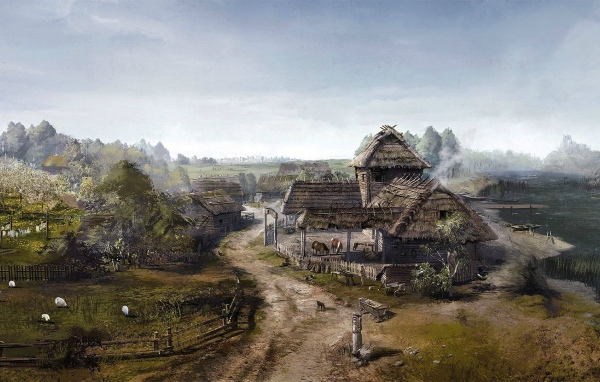 Деревня в игре The Witcher 3 Wild Hunt