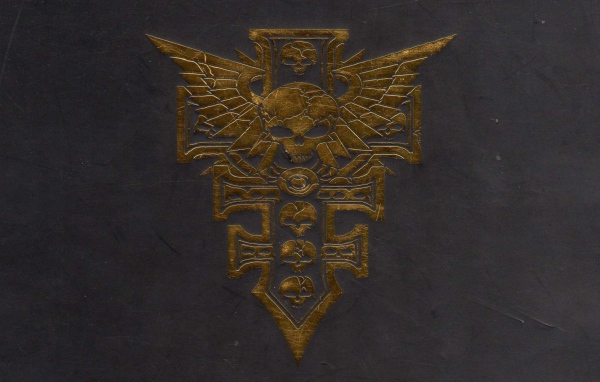 Тотем с черепом на сером фоне, игра Warhammer 40000