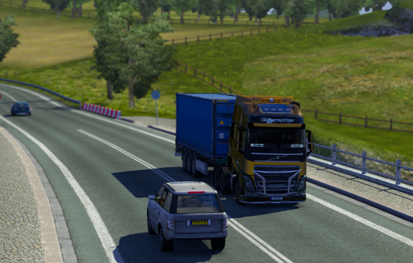 Тягач на шоссе, игра Euro Truck Simulator 2