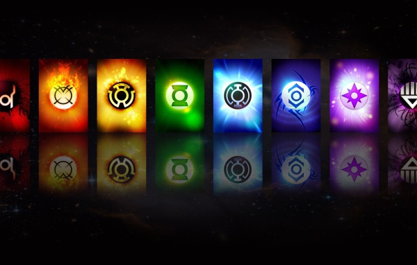 Карточки супергероев из фильма Зелёный Фонарь