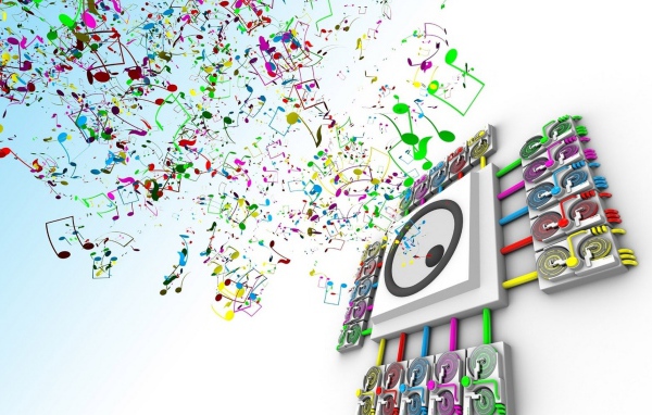 Звуки музыки из динамиков