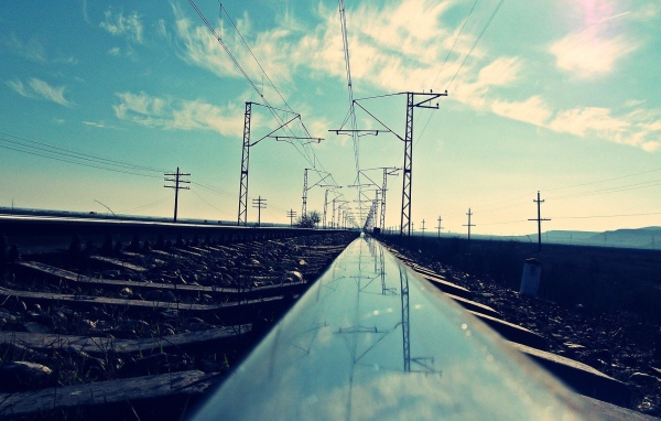 ЛЭП вдоль железной дороги
