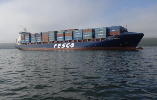 Fesco ship carrying containers