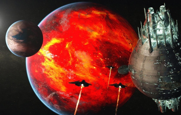 Звезда смерти атакует планетную систему