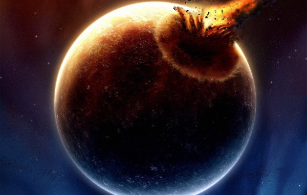 Комета врезалась в планету