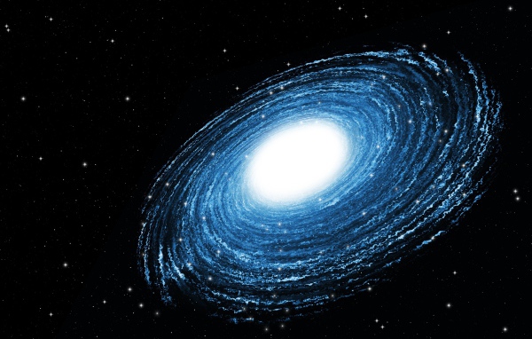 Быстрое вращение голубой галактики