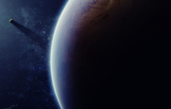 Тень от спутника большой планеты