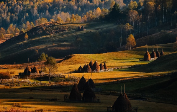 Сельский пейзаж в Румынии