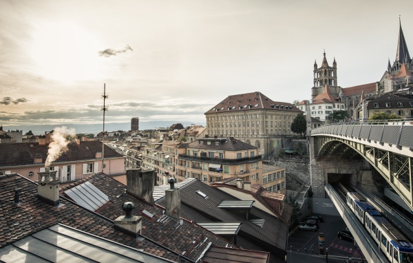 Уютный город в Швейцарии