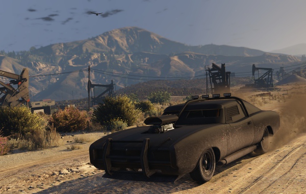 Черный автомобиль в игре Grand Theft Auto V