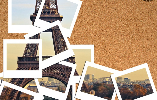 Image of the Eiffel Tower on multiple photos