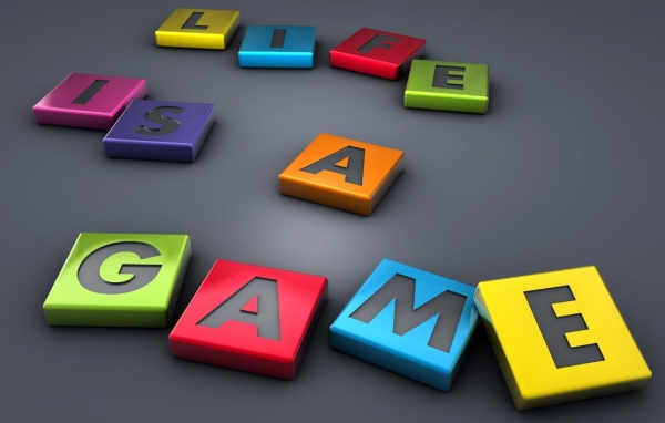 Жизнь, это игра, надпись