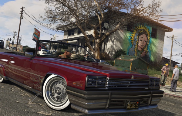 Красный кадиллак в игре Grand Theft Auto V