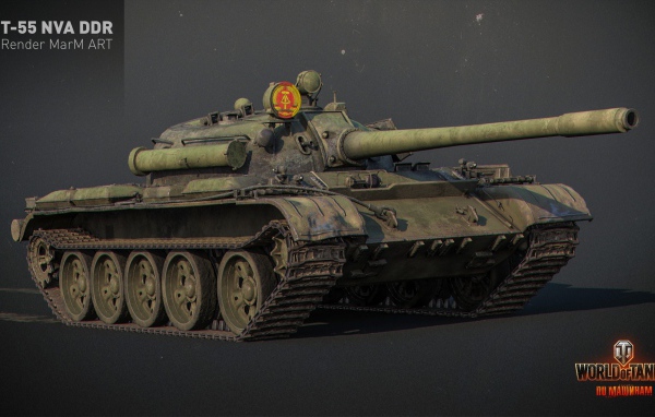 The game World of Tanks, tank T-55