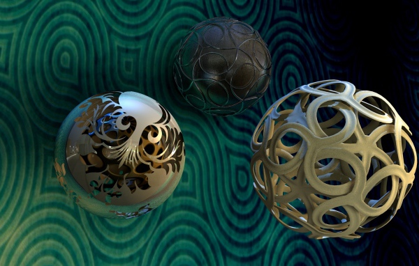 Абстрактные шары 3д графика