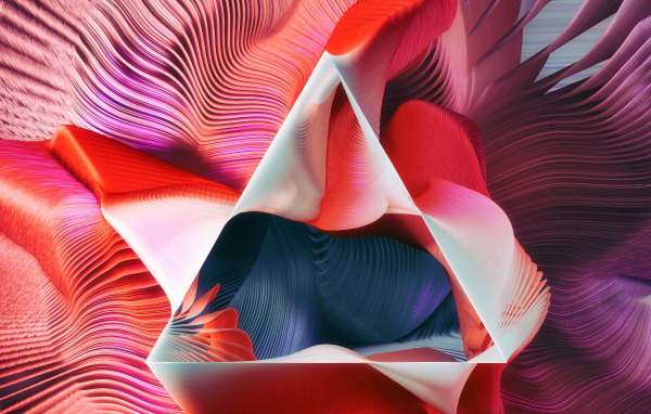 Абстрактный многоцветный треугольник 