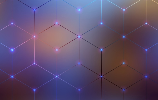 Абстрактный  рисунок из геометрических фигур 3 д графика 