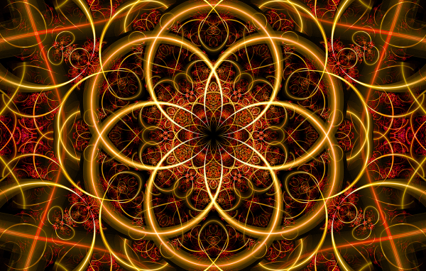 Абстрактный красно желтый рисунок 