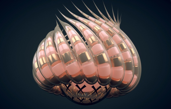 Абстрактные щупальца на сером фоне