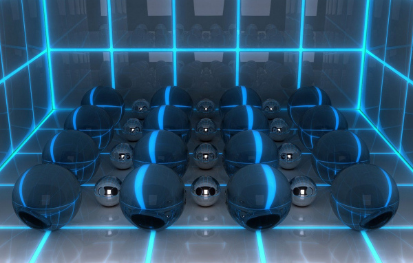 Шары разного размера 3D графика 