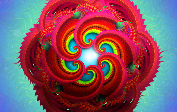 Красивый фрактальный рисунок, 3д графика