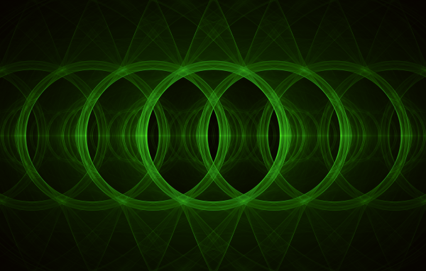 Зеленые абстрактные кольца 