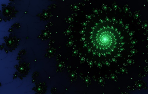 Зеленая спираль абстракция 