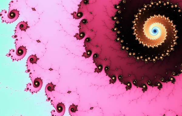 Разноцветный фрактальный рисунок 