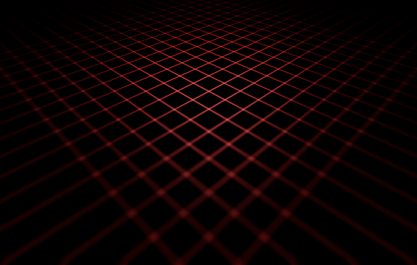 Красные линии на черном фоне 3д графика