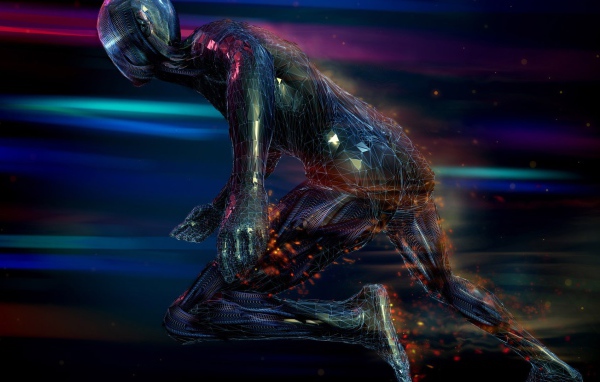 Бегущий человек 3D графика 