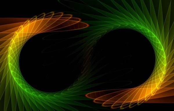 Символ бесконечности из разноцветных волн, абстракция 