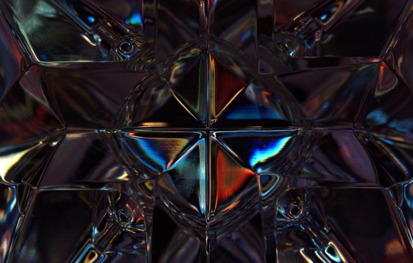 Необычный стеклянный узор  3д графика 