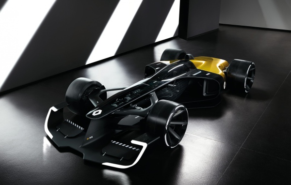 Черный гоночный автомобиль Renault RS 2027 Vision Concept