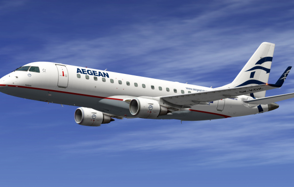 Лайнер Embraer 170 греческой авиакомпании Aegean Airlines 