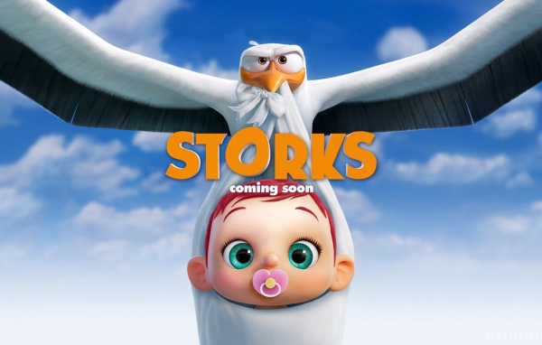 Логотип мультфильма Аисты  