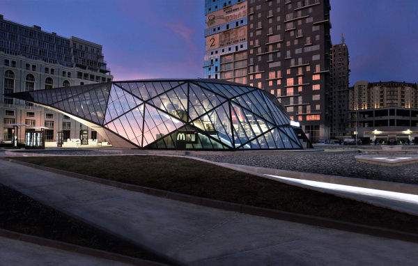 Стеклянное здание McDonald's в Батуми 