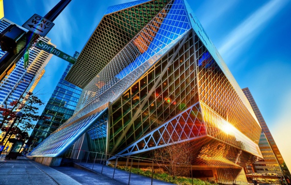 Современное здание, город Сиэтл