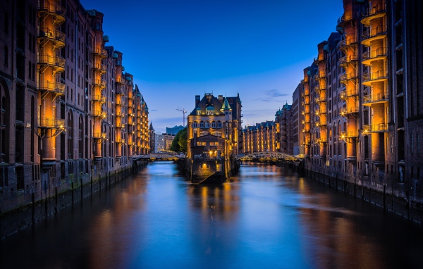 Складской район Шпайхерштадт, город Гамбург 