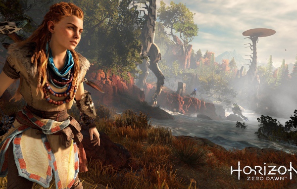 Рыжеволосая охотница Алой персонаж игры Horizon Zero Dawn 