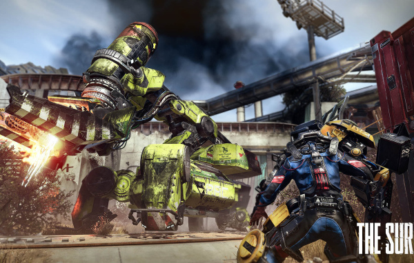 Желтая машина  робот  игра The Surge 2017 