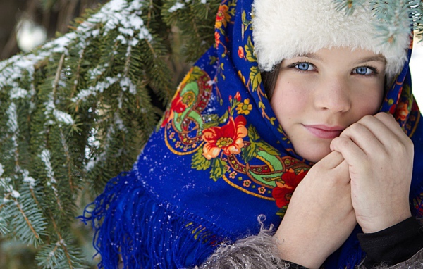 Русская красавица наряд на Масленицу 