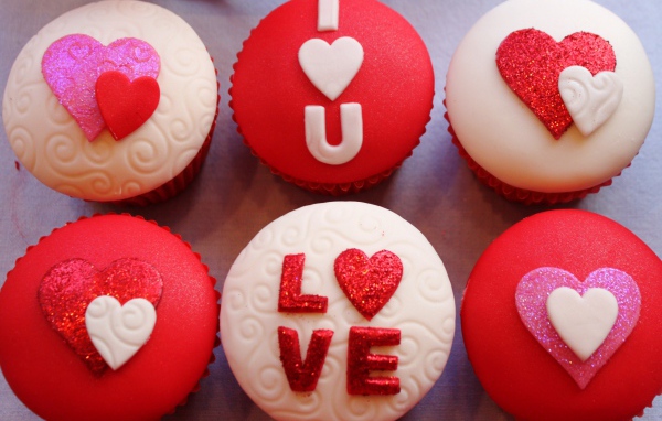 Аппетитные кексы на день Святого Валентина, 14 февраля