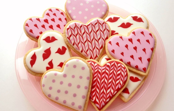 Печенье Валентинки на 14 февраля 